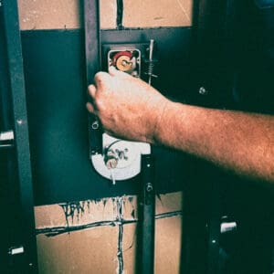 locksmith opening a safe